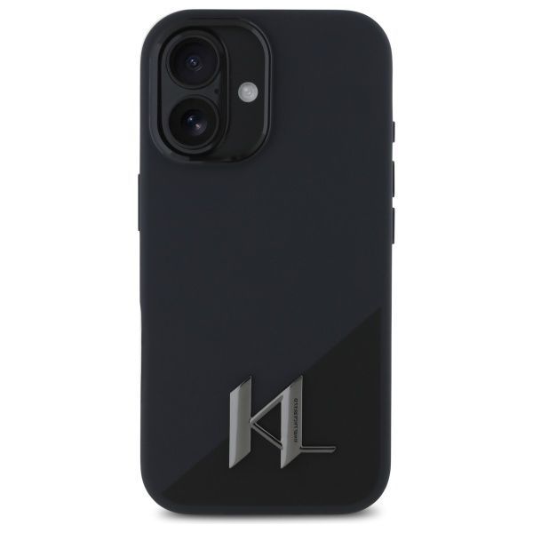 Muu telefoni lisavarustus Karl Lagerfeld Karl Lagerfeld KLHMP16SSCMKMPCK iPhone 16 6.1" black/black hardcase Silicone Shadow Metal Initial MagSafe