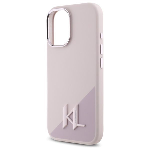 Other Phone Accessory Karl Lagerfeld Karl Lagerfeld KLHMP16SSCMKMPCP iPhone 16 6.1" pink hardcase Silicone Shadow Metal Initial MagSafe