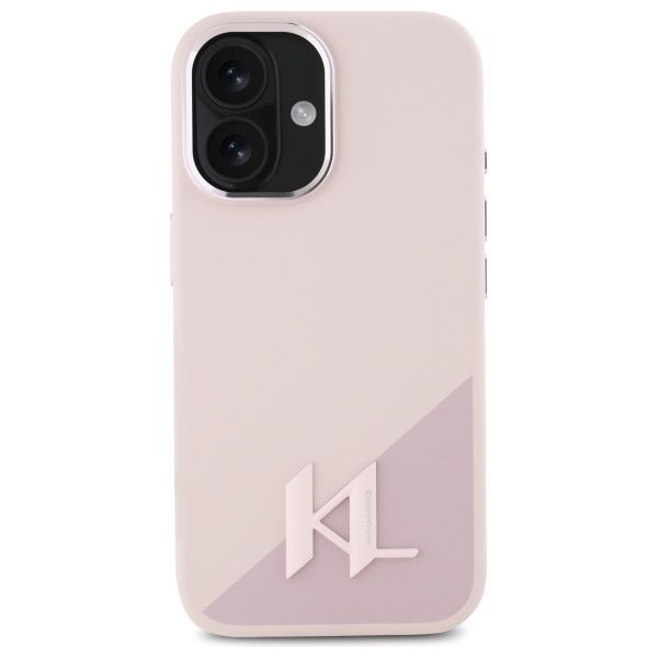 Other Phone Accessory Karl Lagerfeld Karl Lagerfeld KLHMP16SSCMKMPCP iPhone 16 6.1" pink hardcase Silicone Shadow Metal Initial MagSafe