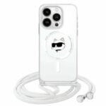 Muu telefoni lisavarustus Karl Lagerfeld  Karl Lagerfeld IML Choupette Head & Cord Magsafe Case for iPhone 16 Pro Max - Clear 