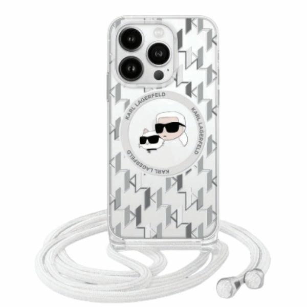 Muu telefoni lisavarustus Karl Lagerfeld Karl Lagerfeld KLHMP16XHCKCKLCT iPhone 16 Pro Max 6.9" transparent hardcase IML Crossbody Monogram Karl & Choupette Head MagSafe