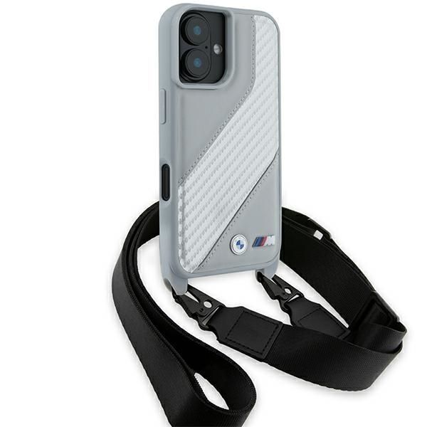 Other Phone Accessory BMW BMW BMHCP16S23PSCCG iPhone 16 6.1" gray/gray hardcase M Edition Carbon Stripe & Strap