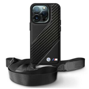 Muu telefoni lisavarustus BMW  BMW BMHCP16X23PSCCK iPhone 16 Pro Max 6.9" black/black hardcase M Edition Carbon Stripe & Strap 