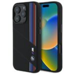 Другой аксессуар для телефона BMW  BMW Silicone Cut Tricolor Lines MagSafe Case for iPhone 16 Pro Max - Black 
