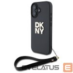 Other Phone Accessory DKNY  DKNY Wrist Strap Stock Logo iPhone 16 Case - Black 