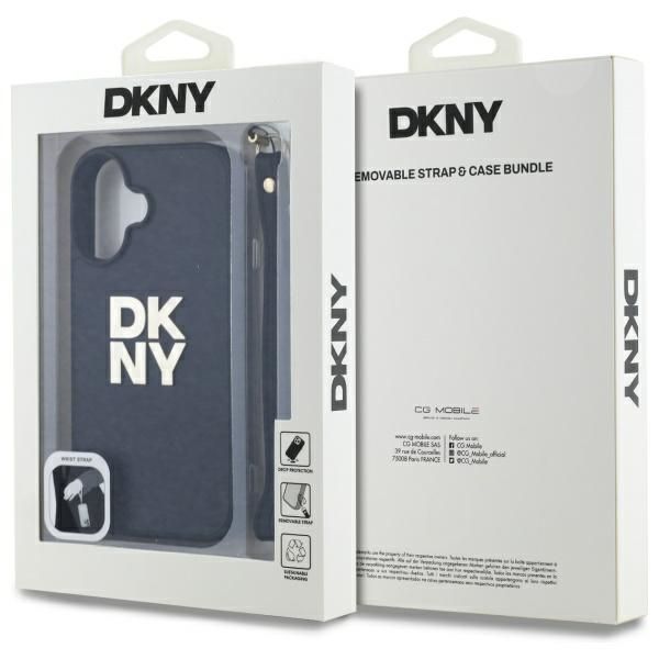 Muu telefoni lisavarustus DKNY DKNY DKHCP16SPBSWSK iPhone 16 6.1" black/black hardcase Wrist Strap Stock Logo