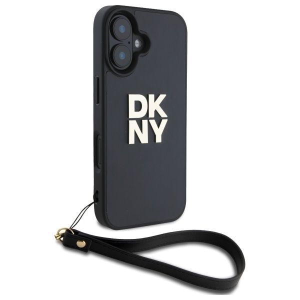 Muu telefoni lisavarustus DKNY DKNY DKHCP16SPBSWSK iPhone 16 6.1" black/black hardcase Wrist Strap Stock Logo