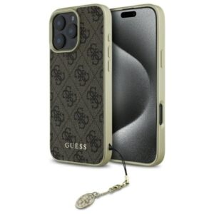 Cits mobilo telefonu aksesuārs Guess  Guess GUHCP16LGF4GBR iPhone 16 Pro 6.3" brown/brown hardcase 4G Charms Collection 