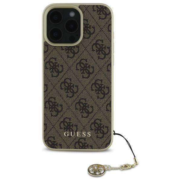 Muu telefoni lisavarustus Guess Guess GUHCP16LGF4GBR iPhone 16 Pro 6.3" brown/brown hardcase 4G Charms Collection