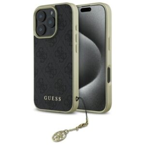 Cits mobilo telefonu aksesuārs Guess  Guess GUHCP16LGF4GGR iPhone 16 Pro 6.3" black/black hardcase 4G Charms Collection 