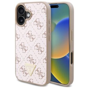 Cits mobilo telefonu aksesuārs Guess  Guess GUHCP16MPG4GPH iPhone 16 Plus 6.7" white hard case New 4G Triangle