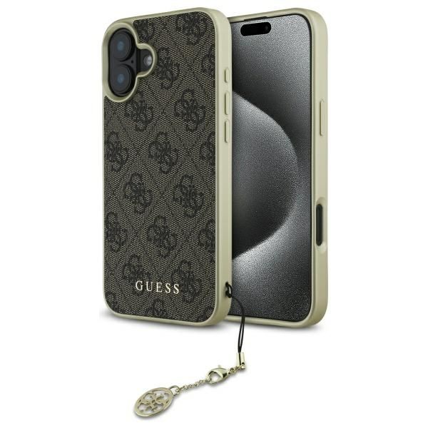 Muu telefoni lisavarustus Guess Guess GUHCP16SGF4GBR iPhone 16 6.1" brown/brown hardcase 4G Charms Collection