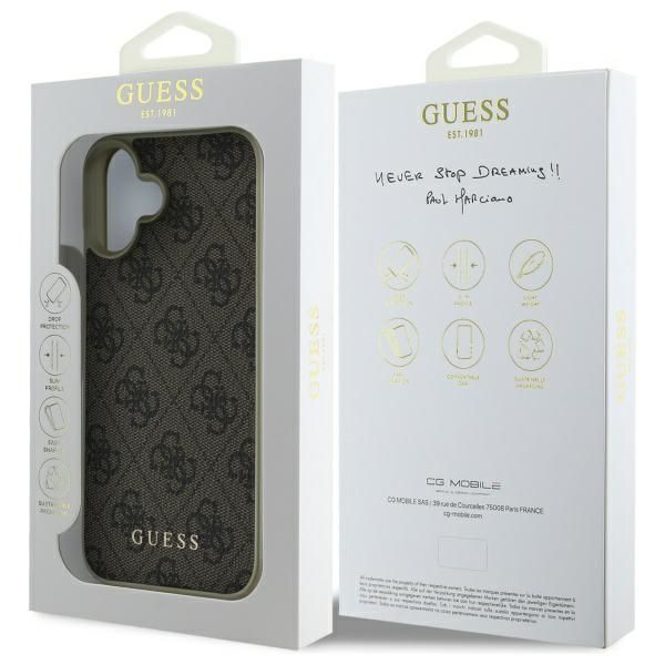 Muu telefoni lisavarustus Guess Guess GUHCP16SGF4GBR iPhone 16 6.1" brown/brown hardcase 4G Charms Collection