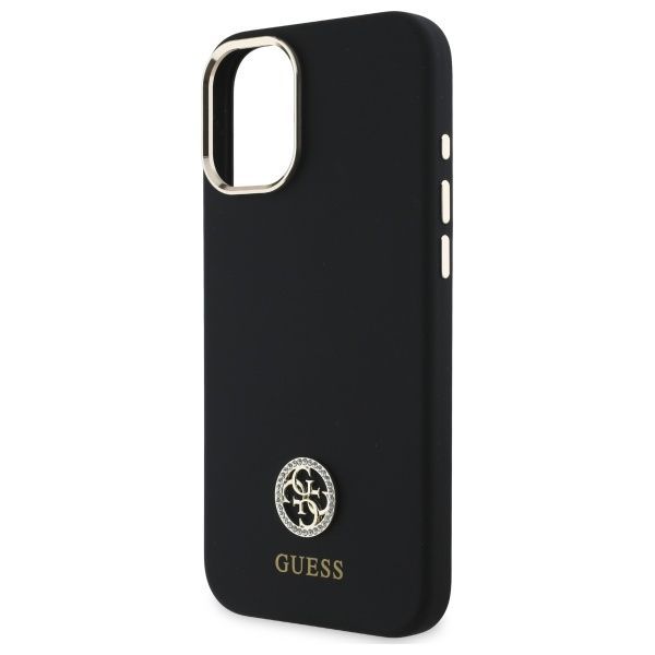 Other Phone Accessory Guess Guess GUHCP16SM4DGPK iPhone 16 6.1" black/black hardcase Silicone Logo Strass 4G