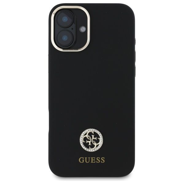 Other Phone Accessory Guess Guess GUHCP16SM4DGPK iPhone 16 6.1" black/black hardcase Silicone Logo Strass 4G