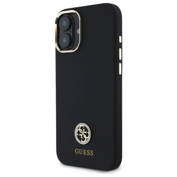 Other Phone Accessory Guess Guess GUHCP16SM4DGPK iPhone 16 6.1" black/black hardcase Silicone Logo Strass 4G