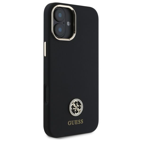 Other Phone Accessory Guess Guess GUHCP16SM4DGPK iPhone 16 6.1" black/black hardcase Silicone Logo Strass 4G