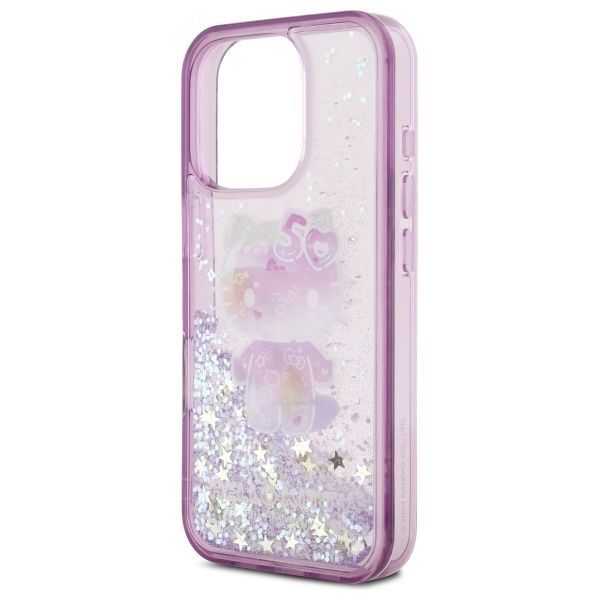 Kitas telefono priedas Hello Kitty Hello Kitty HKHCP16LL50PPU iPhone 16 Pro 6.3" purple/purple hardcase Liquid Glitter 50TH Anniversary Party