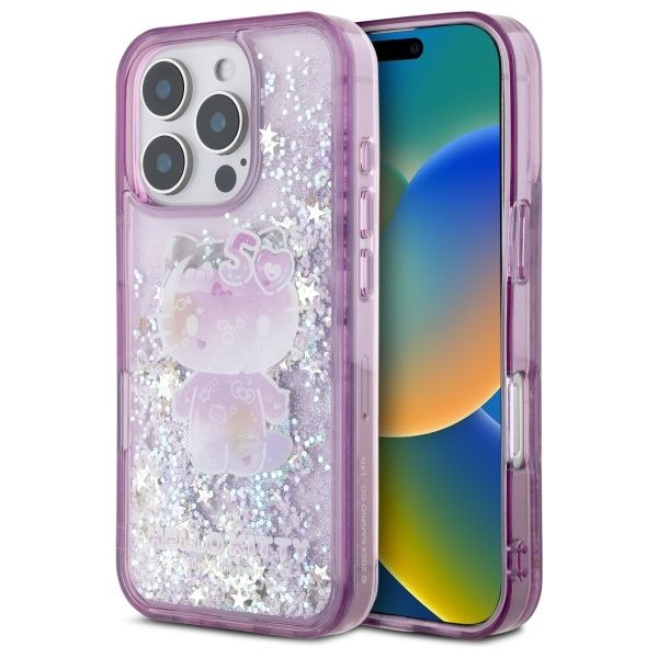 Other Phone Accessory Hello Kitty Hello Kitty HKHCP16XL50PPU iPhone 16 Pro Max 6.9" purple/purple hardcase Liquid Glitter 50TH Anniversary Party