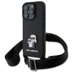 Muu telefoni lisavarustus Karl Lagerfeld  Karl Lagerfeld KLHCP16LSAKCPBK iPhone 16 Pro 6.3" black/black hardcase Saffiano Karl&Choupette Metal Pin CBDY Strap 