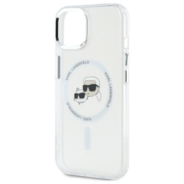 Other Phone Accessory Karl Lagerfeld Karl Lagerfeld KLHMP14SHLSKCH iPhone 14 6.1" white/white hardcase IML Metal Karl&Choupette Head MagSafe