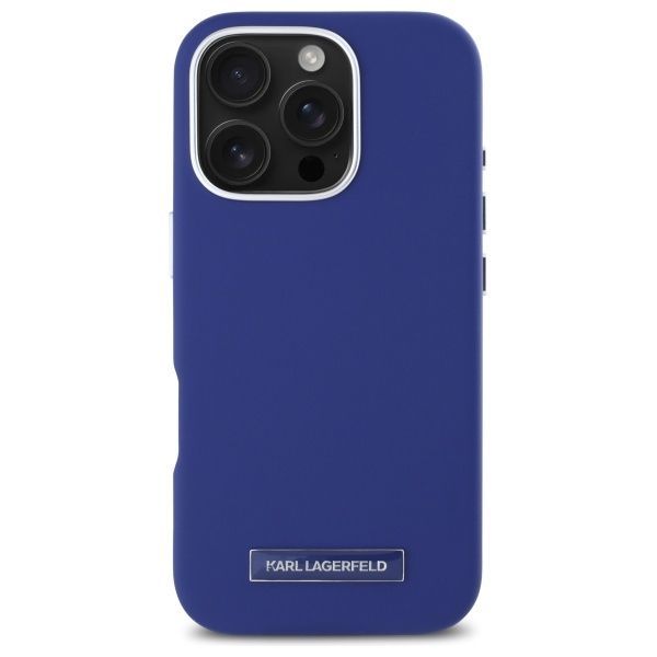 Other Phone Accessory Karl Lagerfeld Karl Lagerfeld KLHMP16XPGMSRPB iPhone 16 Pro Max 6.9" blue/blue hardcase FW Metal Plate MagSafe