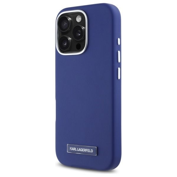 Other Phone Accessory Karl Lagerfeld Karl Lagerfeld KLHMP16XPGMSRPB iPhone 16 Pro Max 6.9" blue/blue hardcase FW Metal Plate MagSafe