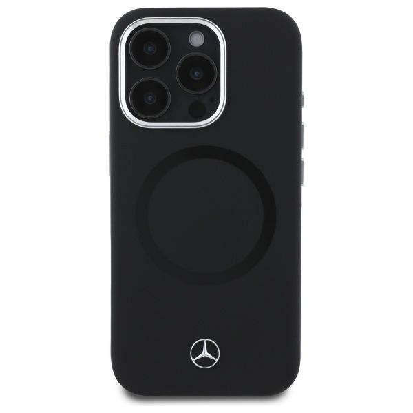 Muu telefoni lisavarustus Mercedes-Benz Mercedes Silicone Tonal Logo MagSafe iPhone 16 Pro Case - Black