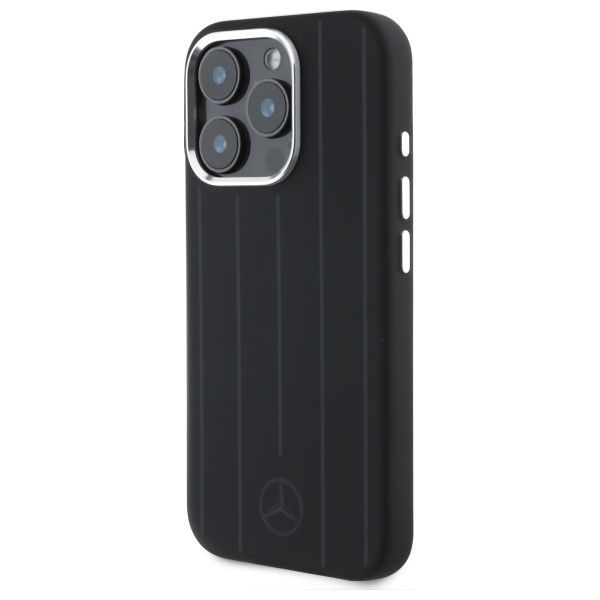 Other Phone Accessory Mercedes-Benz Mercedes Silicone Vertical Tonal Stripes MagSafe Case for iPhone 16 Pro Max - Black