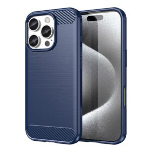 Aizmugurējais vāciņš Hurtel  Carbon Case for iPhone 16 Pro Max Silicone Case - Blue 