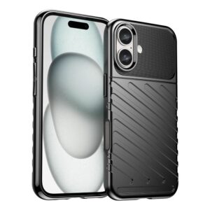 Nugarėlės dėklai Hurtel  Thunder Case iPhone 16 Silicone Case - Black 