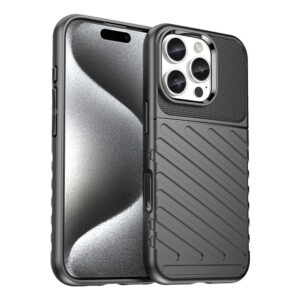 Nugarėlės dėklai Hurtel  Thunder Case for iPhone 16 Pro Silicone Case - Black 