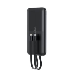 Išorinė baterija Choetech  Powerbank Choetech B654 10000mAh 22.5W USB-A / USB-C / micro USB with built-in USB-C / Lightning cable - black 