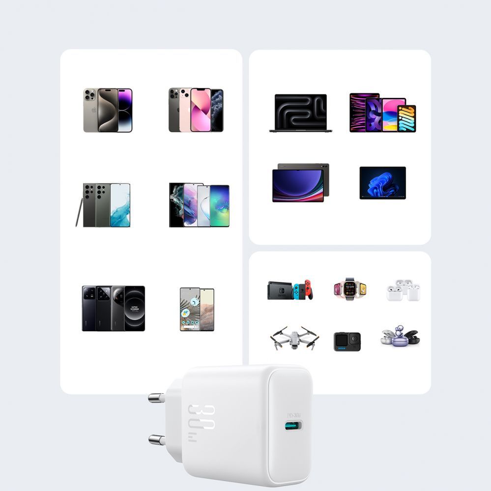 Adaptrid Joyroom Joyroom JR-TCF24 USB-C PD 30W QC SFC network charger - white