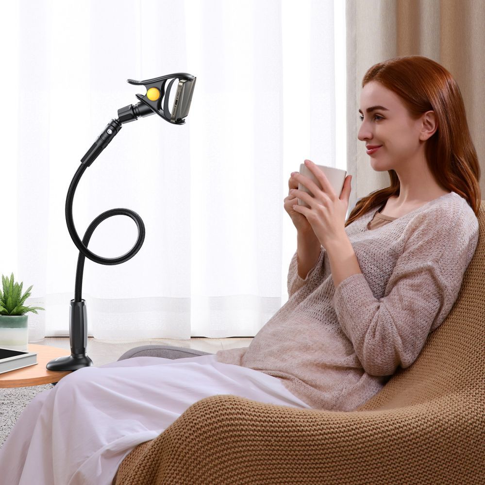 Automatinis laikiklis Joyroom Joyroom JR-ZS389 holder with flexible arm for a desk phone - black