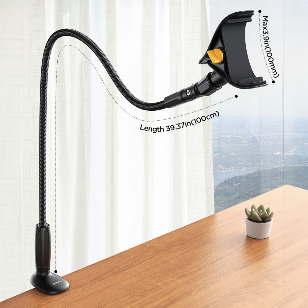 Automatinis laikiklis Joyroom Joyroom JR-ZS389 holder with flexible arm for a desk phone - black