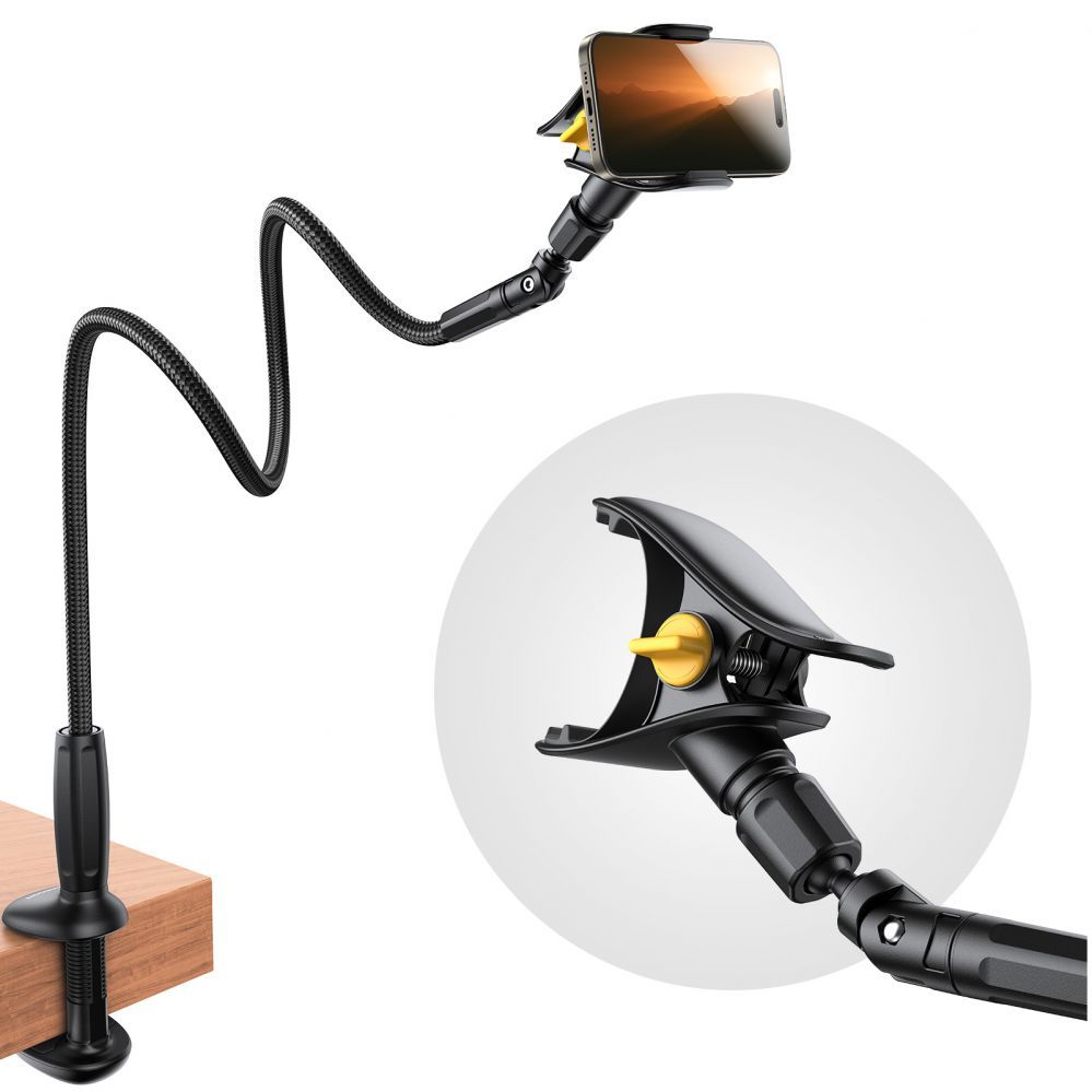 Automatinis laikiklis Joyroom Joyroom JR-ZS389 holder with flexible arm for a desk phone - black