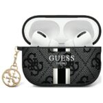 Muu telefoni lisavarustus Guess  Guess GUA2P4RPSK AirPods 1/2 cover black/black 4G Printed Stripes Charm