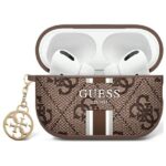 Other Phone Accessory Guess  Guess GUA2P4RPSW AirPods 1/2 cover brown/brown 4G Printed Stripes Charm
