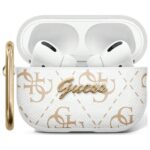 Cits mobilo telefonu aksesuārs Guess  Guess GUAP2PG4GPH AirPods Pro 2 (2022/2023) cover white/white 4G Hook