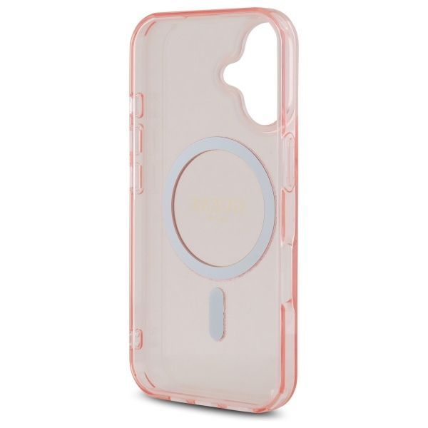 Other Phone Accessory Guess Guess GUHMP16SHFGEREP iPhone 16 6.1" pink/pink hardcase IML Glitter Circle MagSafe