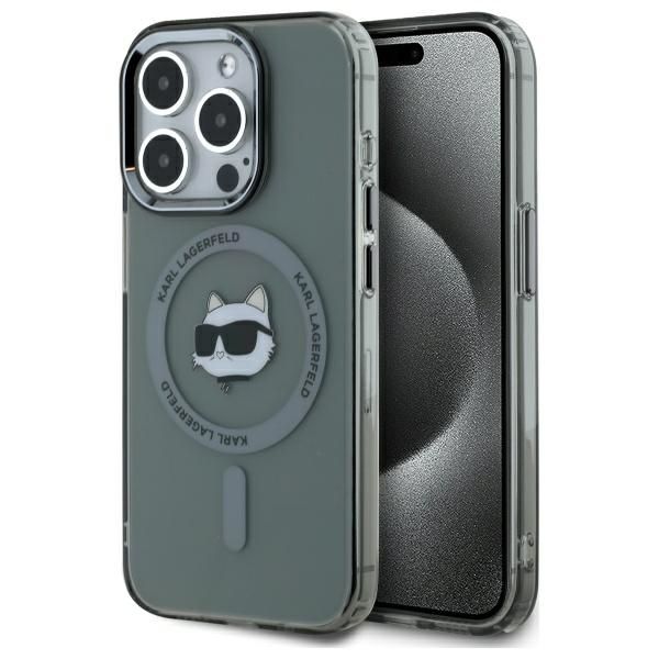 Other Phone Accessory Karl Lagerfeld Karl Lagerfeld KLHMP15LHLSCHK iPhone 15 Pro 6.1" black/black hardcase IML Metal Choupette Head MagSafe