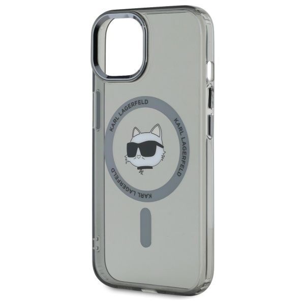 Other Phone Accessory Karl Lagerfeld Karl Lagerfeld KLHMP15SHLSCHK iPhone 15 6.1" black/black hardcase IML Metal Choupette Head MagSafe
