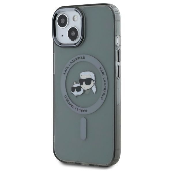 Other Phone Accessory Karl Lagerfeld Karl Lagerfeld KLHMP15SHLSKCK iPhone 15 6.1" black/black hardcase IML Metal Karl&Choupette Head MagSafe