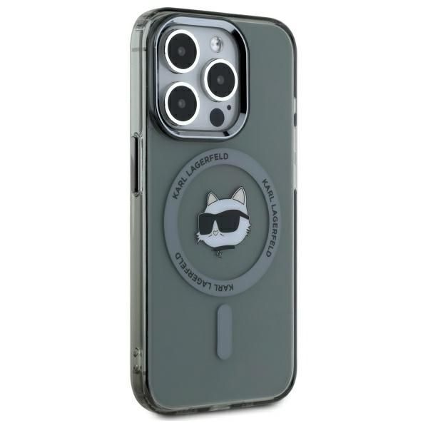 Muu telefoni lisavarustus Karl Lagerfeld Karl Lagerfeld KLHMP15XHLSCHK iPhone 15 Pro Max 6.7" black/black hardcase IML Metal Choupette Head MagSafe