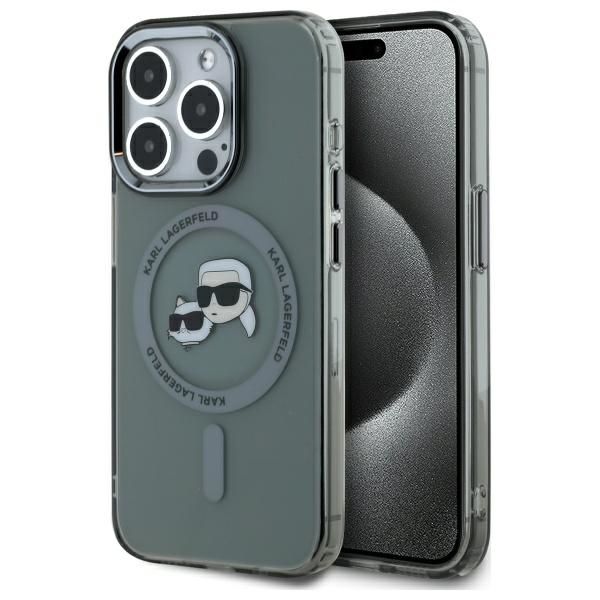 Muu telefoni lisavarustus Karl Lagerfeld Karl Lagerfeld KLHMP15XHLSKCK iPhone 15 Pro Max 6.7" black/black hardcase IML Metal Karl&Choupette Head MagSafe