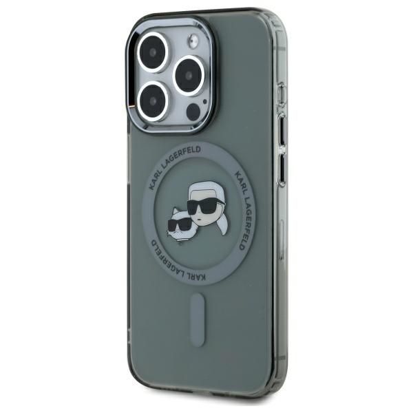 Muu telefoni lisavarustus Karl Lagerfeld Karl Lagerfeld KLHMP15XHLSKCK iPhone 15 Pro Max 6.7" black/black hardcase IML Metal Karl&Choupette Head MagSafe