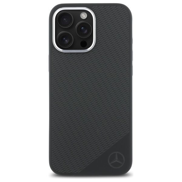 Muu telefoni lisavarustus Mercedes-Benz Mercedes MEHMP16L23SUGDK iPhone 16 Pro 6.3" black/black hardcase Silicone Tonal Logo Wood Pattern MagSafe
