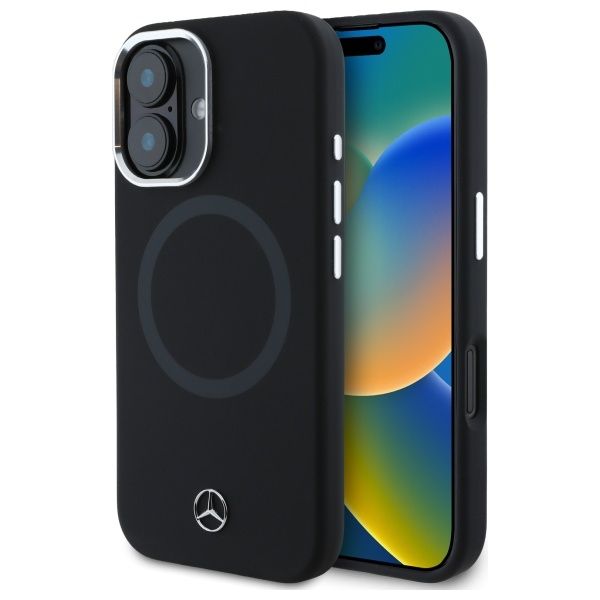 Other Phone Accessory Mercedes-Benz Mercedes MEHMP16S23SUTTK iPhone 16 6.1" black/black hardcase Silicone Tonal Logo MagSafe