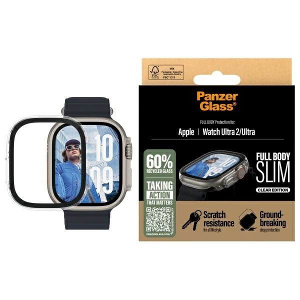 Cits mobilo telefonu aksesuārs Panzer Glass PanzerGlass Full Body Slim Apple Watch Ultra 2 / Ultra 49mm Clear/Transparent 3715
